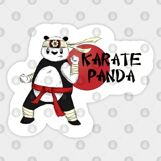 karate panda Sticker by lilynamaste